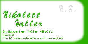 nikolett haller business card